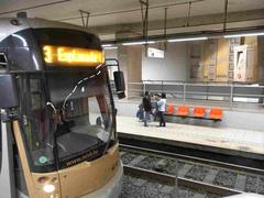 Brussels tram at Hallepoort premetro station