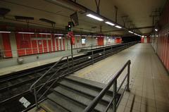 Porte de Hal premetro tram stop in Brussels