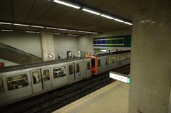 Porte de Hal metro station in Brussels, Belgium