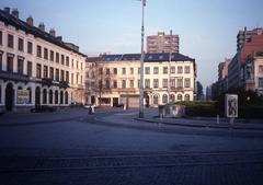 Luxemburgplein with tram tracks in 1989