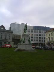 Statues at Place du Luxembourg in Brussels, Belgium