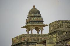 Chattris in Karan Mahal at Gwalior Fort