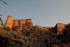 Gwalior Fort's grand stone wall