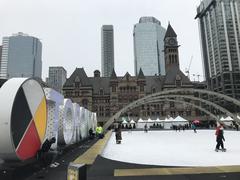 Toronto City Hall ice rink in winter