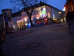 Hans-Albers-Platz in Hamburg at night