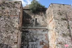 Castle wall defenses in Gibraltar