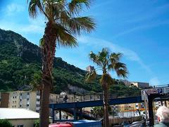 View of the Moorish Castle from Winston Churchill Avenue in Gibraltar