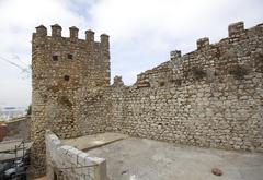 Moorish tower en bec in Gibraltar's Moorish Castle