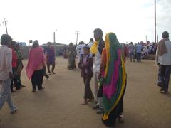 Devotees near Rukmini Temple