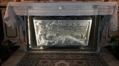 Urn containing the relics of Santa Trofimena in Minori, Italy