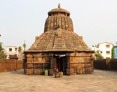 Megheswar temple in Bhubaneswar with architectural details