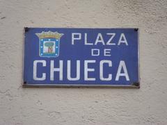 Square sign of Chueca in Madrid, Spain