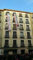 LGBTI Pride 2013 protest banners in Chueca, Madrid