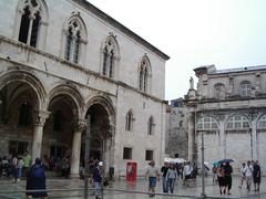 Scenic view of Dubrovnik's ancient city walls and coastline