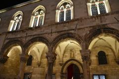 Dubrovnik at night, Rector's Palace, 15th century