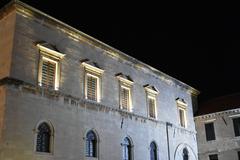 Dubrovnik at night Rector's Palace 15th century