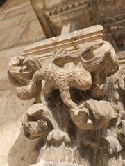 Intricate column capitals at Rector's Palace in Dubrovnik