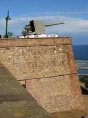 Castell de Montjuïc Sant Carles bastion from Marina wall, Barcelona