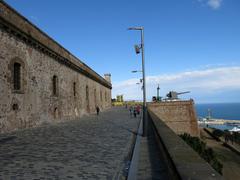 Castell de Montjuïc and Marina Wall with Sant Carles Bastion in Barcelona