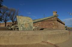 Castell de Montjuïc interior showing cannon at southeast angle