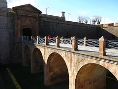 Castell de Montjuïc bridge over moat in Barcelona