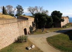 Castell de Montjuïc Santa Elena moat view from north semibastion