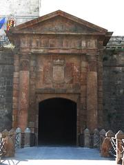 Castell de Montjuïc entrance portal in Barcelona