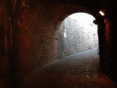 Castell de Montjuïc entrance tunnel and southern ramp