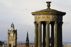 Calton Hill with cityscape of Edinburgh