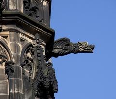 Dragon sculpture at Scott Monument in Edinburgh