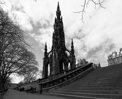 Edinburgh cityscape with historic buildings and hills