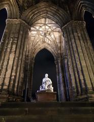 Scott Monument at night in Edinburgh