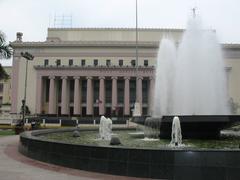 Manila Post Office with Liwasang Bonifacio fountain in Lawton, Manila