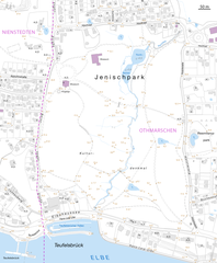 map of Jenischpark in Hamburg