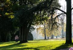 Nice mood at Sunday morning in Jenisch Park, Hamburg