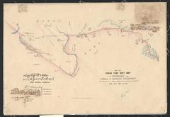 Map of boundary between Nepal and British territory Oudh