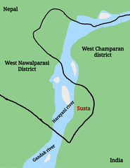 Map of Disputed Susta