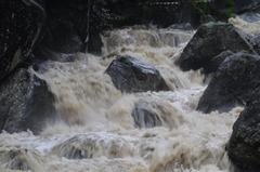 fast flowing water in a natural site in Nepal