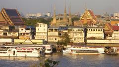 Wat Pho seen from Chao Phraya River