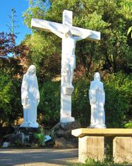 Crucifix sculpture on Cerro San Cristóbal in Santiago, Chile