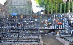 Candles at Santuario del Cerro San Cristóbal in Santiago, Chile, 2009