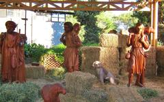 shepherds in nativity scene at San Cristóbal Hill Sanctuary, Santiago, Chile, 2009