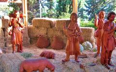 Pastores en pesebre del Santuario del Cerro San Cristóbal en Santiago de Chile, 2009