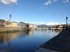 Arno River in Florence with Ponte alle Grazie