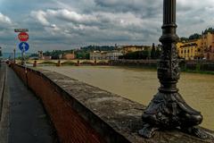 Firenze Lungarno Generale Armando Diaz view towards Ponte alle Grazie 1957