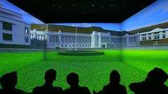 Immersive Cinema at Museum BI showcasing the history of its building's architecture