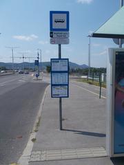 Népfürdő utca / Árpád híd bus stop in Vizafogó neighbourhood, Budapest