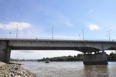 Budapest Árpád Bridge over the Danube River