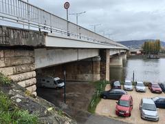 Budapest Árpád Bridge over Danube River