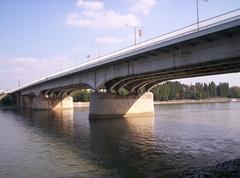 Árpád Bridge over the Danube River in Budapest, Hungary